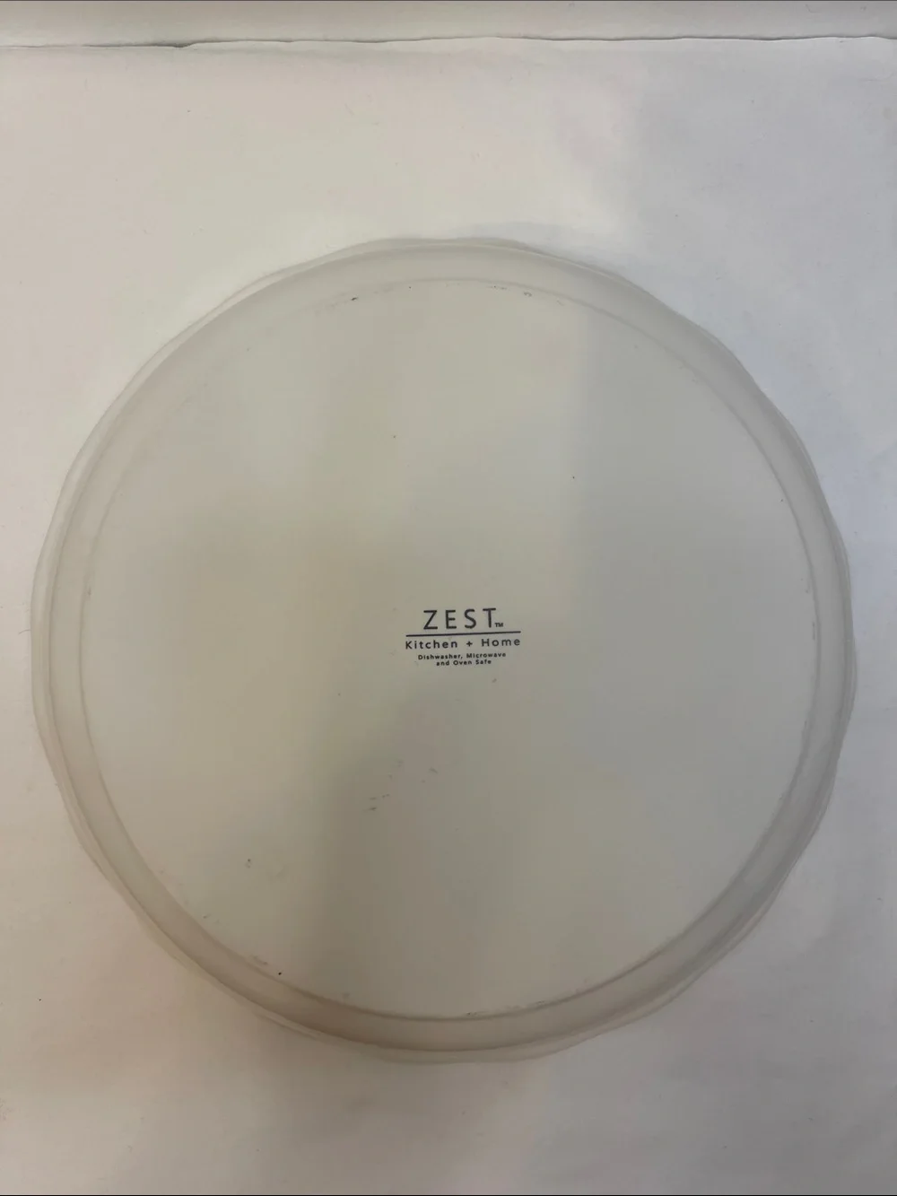 Zest Ruffled Pie Baker Dish White Ceramic NWT